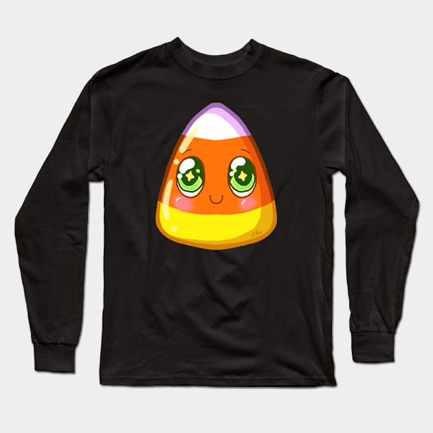 Cute little monster candy corn Long Sleeve T-Shirt by koneko